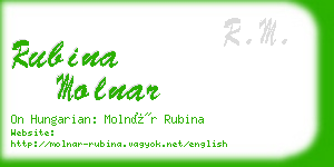 rubina molnar business card